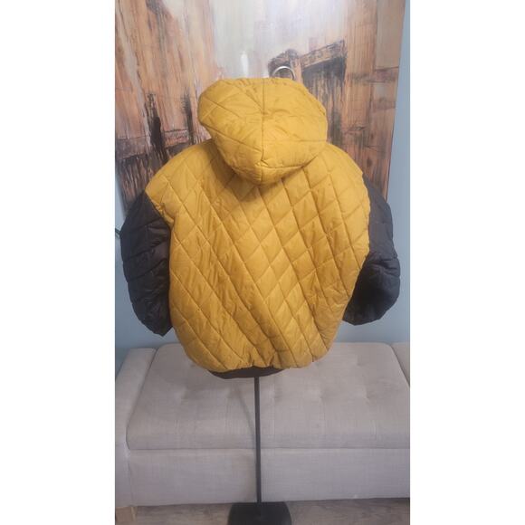 Vintage Aberdeen Reversible Bomber Jacket M Black/Gold Quilted 80s 90s... - Picture 8 of 10